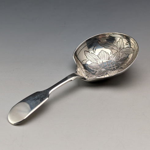 1846 年英國古董純銀茶童勺威廉·羅伯特·史邁利